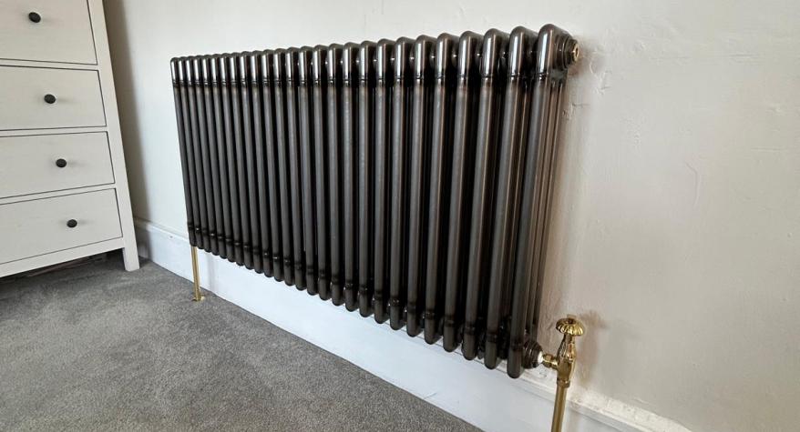 Column radiator installation