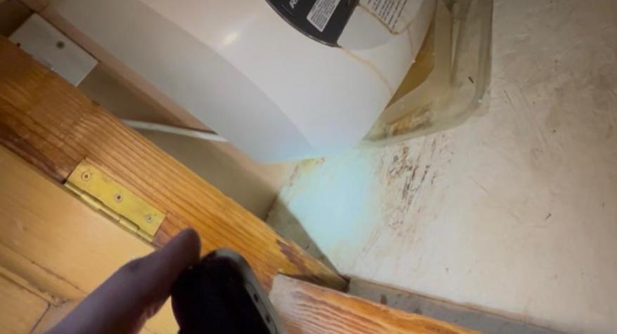 Commercial kitchen plumbing leak
